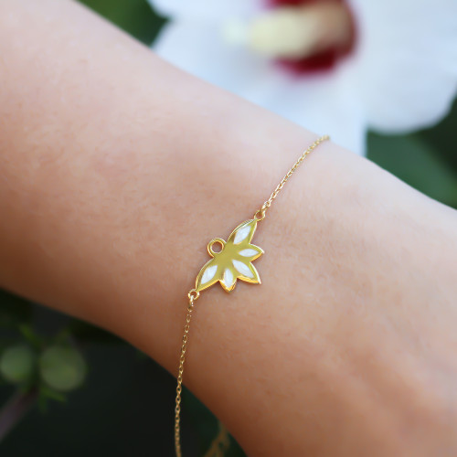 Glorria 925k Sterling Silver Lotus Bracelet