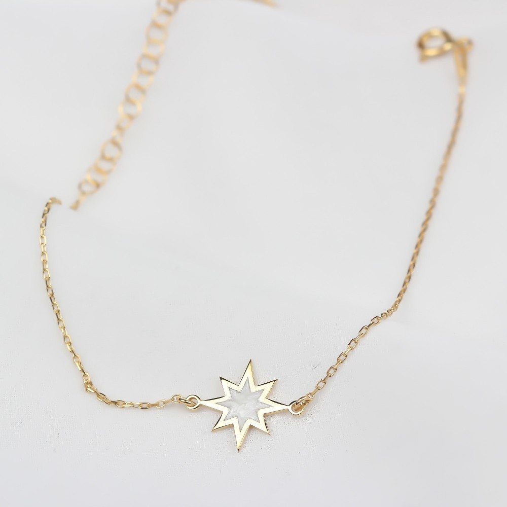 Glorria 925k Sterling Silver Pole Star Bracelet