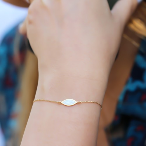 Glorria 925k Sterling Silver Geo Bracelet