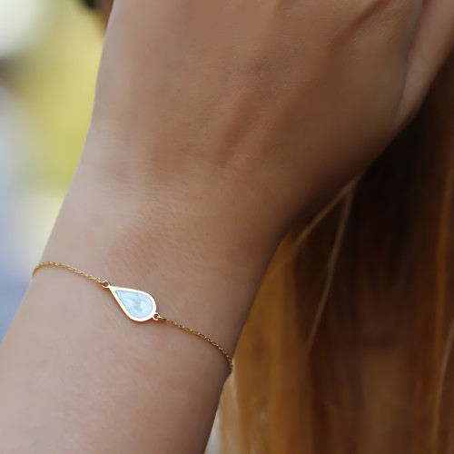 Glorria 925k Sterling Silver Geo Bracelet