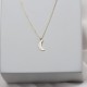 Glorria 925k Sterling Silver Crescent Necklace