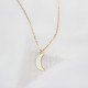 Glorria 925k Sterling Silver Crescent Necklace