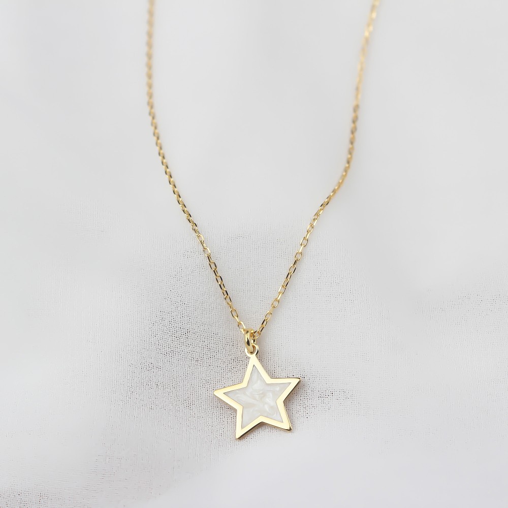 Glorria 925k Sterling Silver Star Necklace