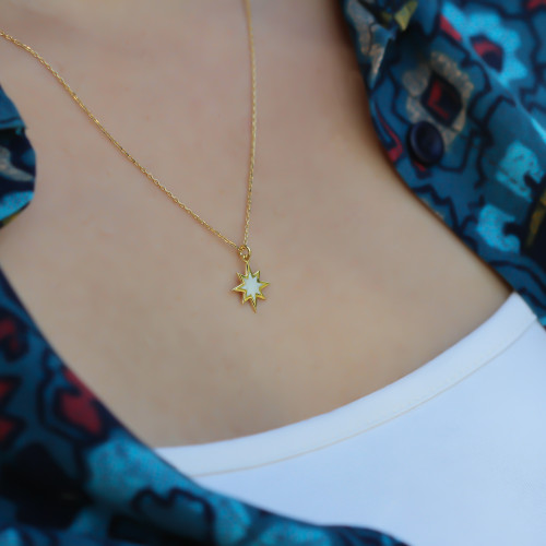 Glorria 925k Sterling Silver Pole Star Necklace Glorria 925k Sterling Silver Pole Star Necklace