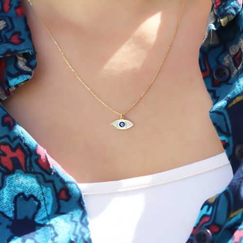 Glorria 925k Sterling Silver Eye Necklace