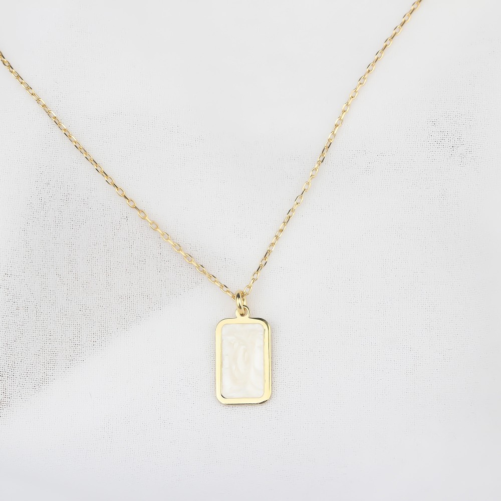 Glorria 925k Sterling Silver Geo Necklace