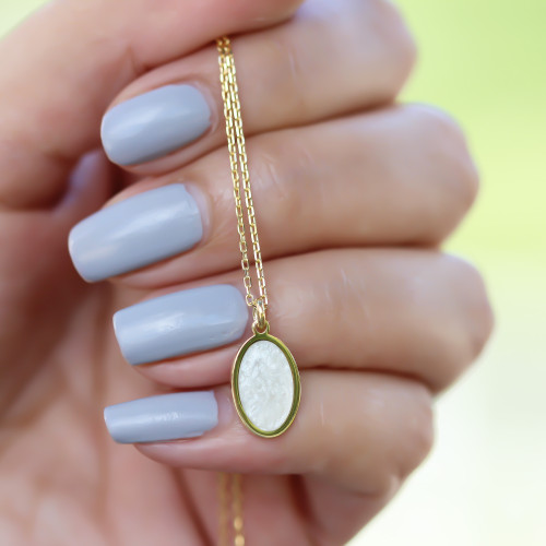 Glorria 925k Sterling Silver Geo Necklace