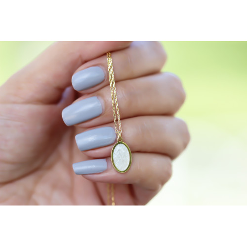 Glorria 925k Sterling Silver Geo Necklace