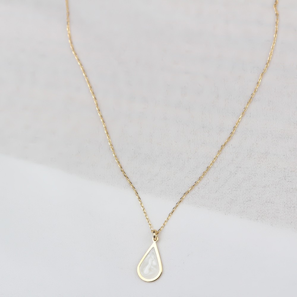 Glorria 925k Sterling Silver Geo Necklace