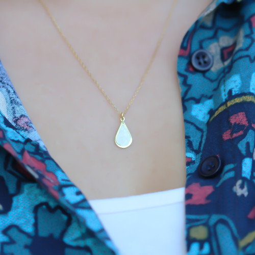 Glorria 925k Sterling Silver Geo Necklace
