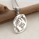 Glorria 925k Sterling Silver Personalized Name and Number American Football Necklace Glorria 925k Sterling Silver Personalized Name and Number American Football Necklace