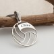 Glorria 925k Sterling Silver Personalized Name Volleyball Necklace Glorria 925k Sterling Silver Personalized Name Volleyball Necklace