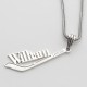 Glorria 925k Sterling Silver Personalized Name Ice Hockey Stick Necklace Glorria 925k Sterling Silver Personalized Name Ice Hockey Stick Necklace