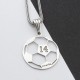 Glorria 925k Sterling Silver Personalized Name and Number Football Necklace