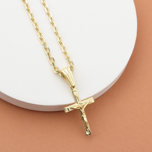 Glorria 925k Sterling Silver Jesus Christ Necklace