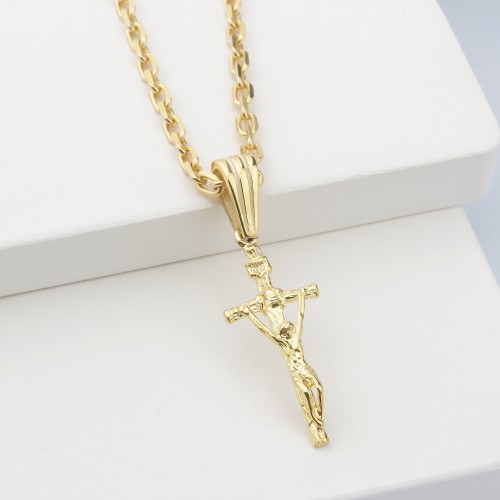 Glorria 925k Sterling Silver Jesus Christ Necklace