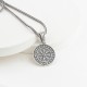 Glorria Sterling Silver Viking Vegvisir Compass Necklace Glorria Sterling Silver Viking Vegvisir Compass Necklace