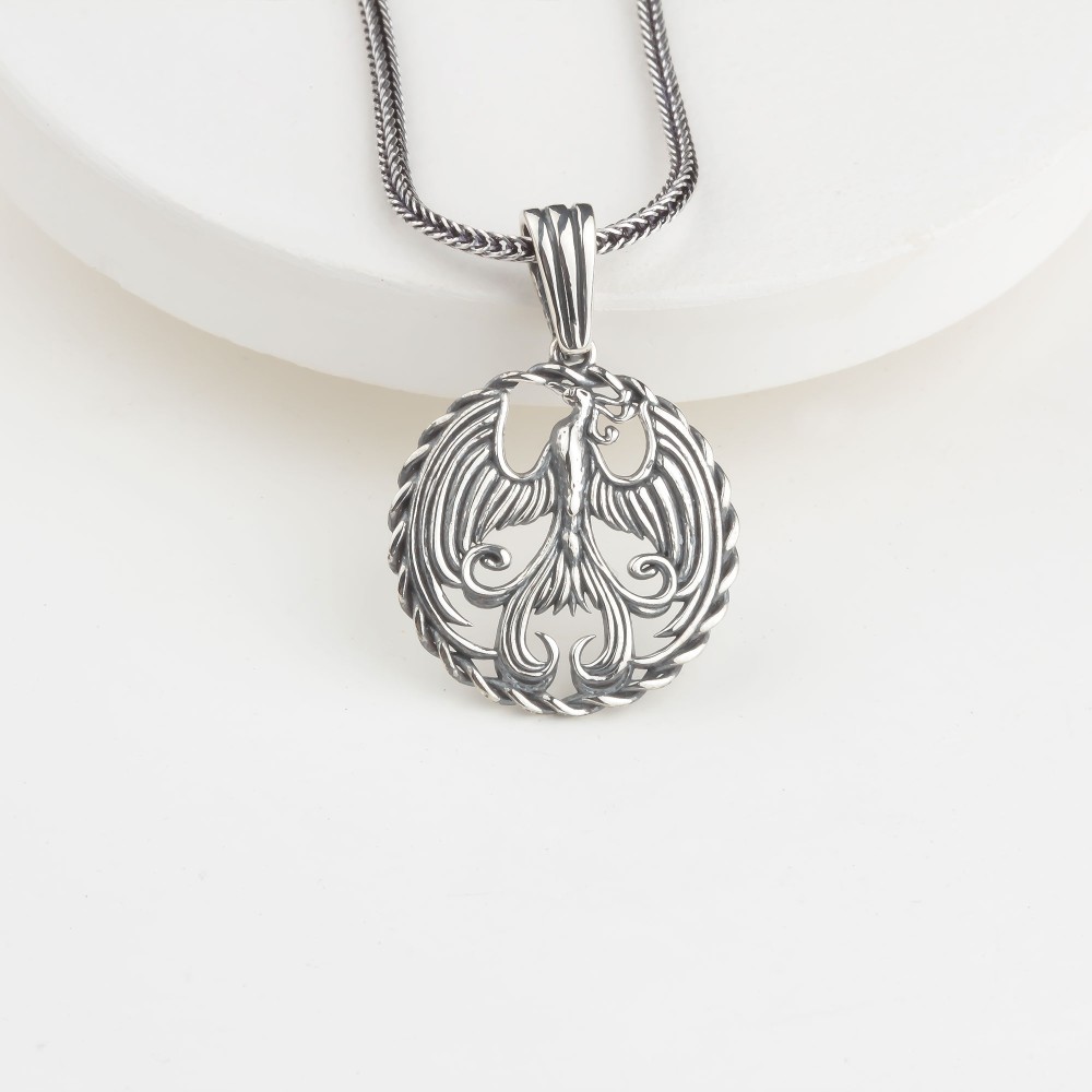 Glorria Sterling Silver Phoenix Necklace Glorria Sterling Silver Phoenix Necklace
