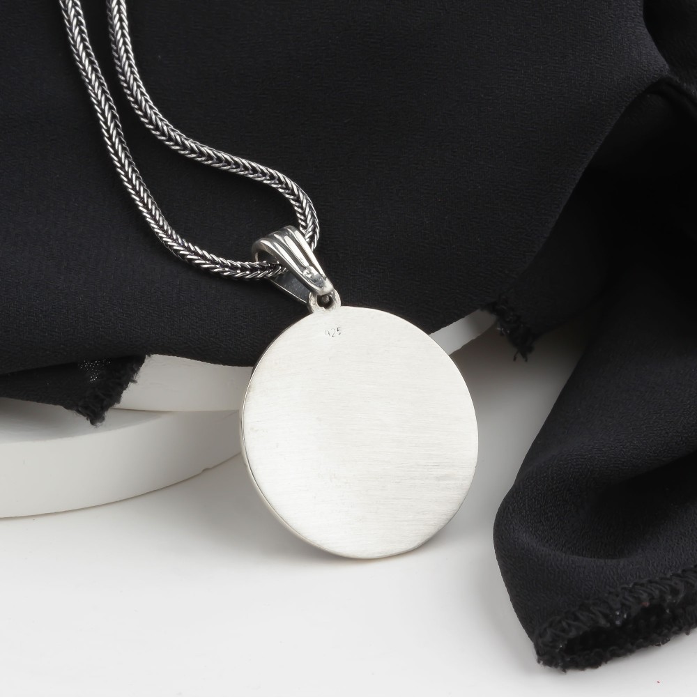 Glorria Sterling Silver Viking Medallion Necklace Glorria Sterling Silver Viking Medallion Necklace