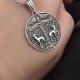 Glorria Sterling Silver Viking Medallion Necklace Glorria Sterling Silver Viking Medallion Necklace