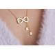 Glorria 925k Sterling Silver Letter Infinity Necklace