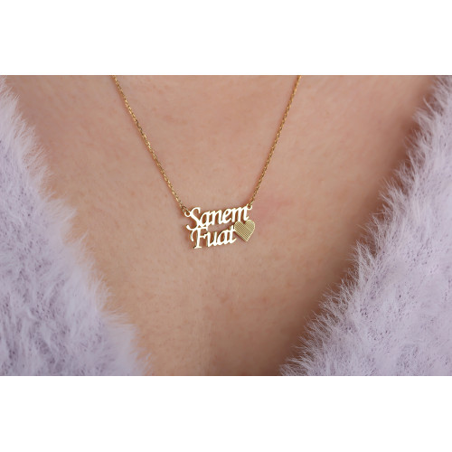 Glorria 925k Sterling Silver Personalized Name Heart Necklace Glorria 925k Sterling Silver Personalized Name Heart Necklace