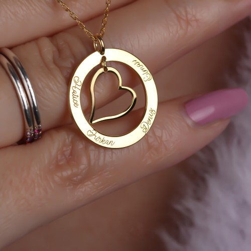 Glorria 925k Sterling Silver Personalized Name Heart Necklace Glorria 925k Sterling Silver Personalized Name Heart Necklace