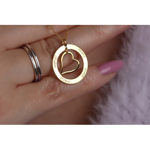 Glorria 925k Sterling Silver Personalized Name Heart Necklace Glorria 925k Sterling Silver Personalized Name Heart Necklace