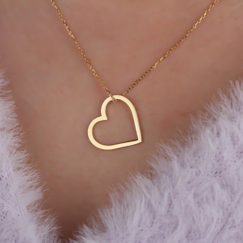 Glorria 925k Sterling Silver Heart Necklace Glorria 925k Sterling Silver Heart Necklace