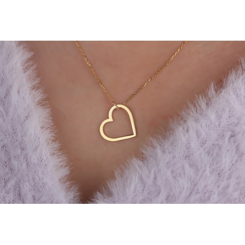 Glorria 925k Sterling Silver Heart Necklace Glorria 925k Sterling Silver Heart Necklace