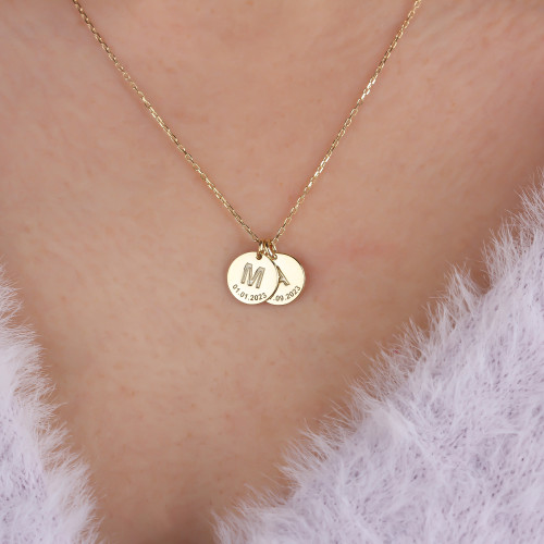 Glorria 925k Sterling Silver Personalized Plate Necklace Glorria 925k Sterling Silver Personalized Plate Necklace