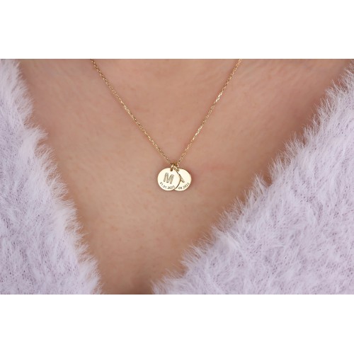 Glorria 925k Sterling Silver Personalized Plate Necklace Glorria 925k Sterling Silver Personalized Plate Necklace