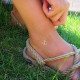 Glorria 14k Solid Gold Anchor Anklet