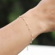 Glorria 14k Solid Gold Pearl Row Bracelet