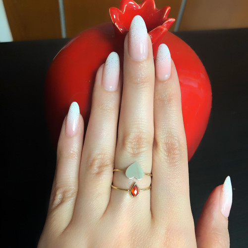 Glorria 14k Solid Gold Heart Ring Glorria 14k Solid Gold Heart Ring