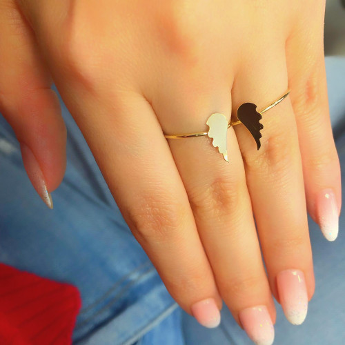 Glorria 14k Solid Gold Wing Ring Glorria 14k Solid Gold Wing Ring