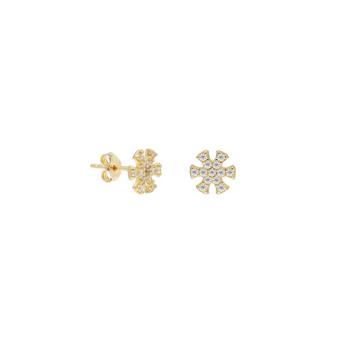 Glorria 14k Solid Gold Hamsa Hands Earring Glorria 14k Solid Gold Hamsa Hands Earring