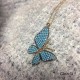 Glorria 14k Solid Gold Butterfly Necklace