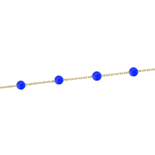 Glorria 14k Solid Gold Lapis Pave Bracelet Glorria 14k Solid Gold Lapis Pave Bracelet