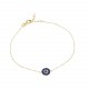 Glorria 14k Solid Gold Evil Eye Bead Bracelet