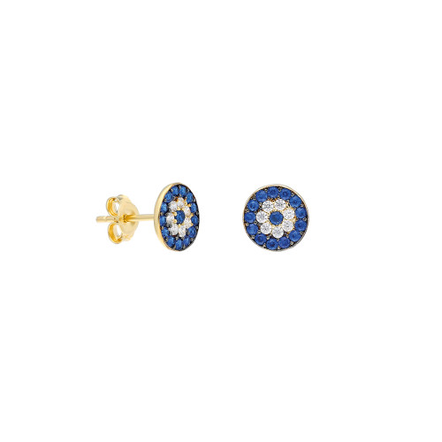 Glorria 14k Solid Gold Evil Bead Earring Glorria 14k Solid Gold Evil Bead Earring