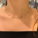 Glorria 14k Solid Gold Onyx Pave Row Necklace