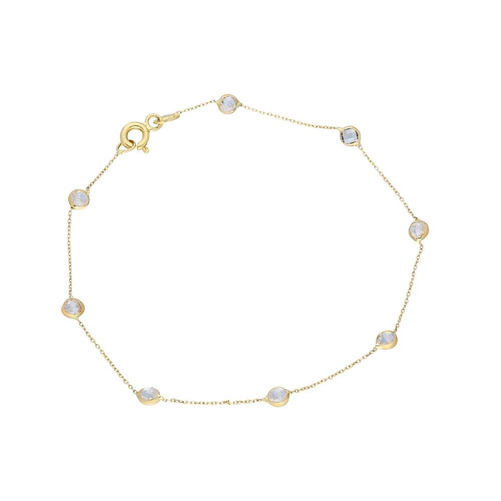 Glorria 14k Solid Gold Rows Bracelet