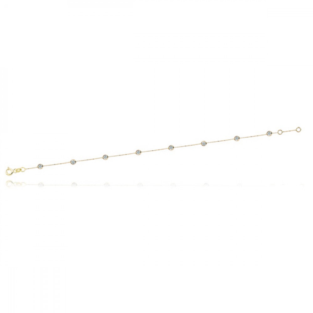 Glorria 14k Solid Gold Rows Bracelet