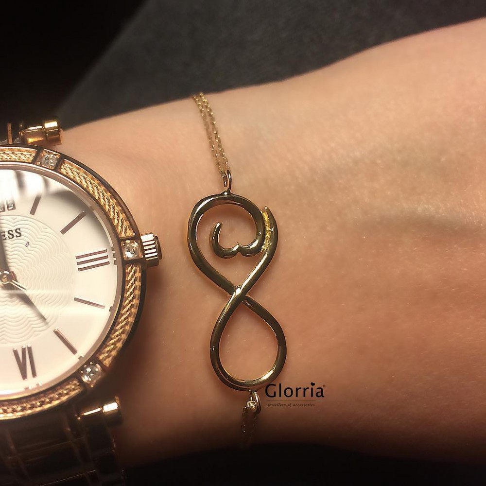 Glorria 14k Solid Gold Infinity Bracelet