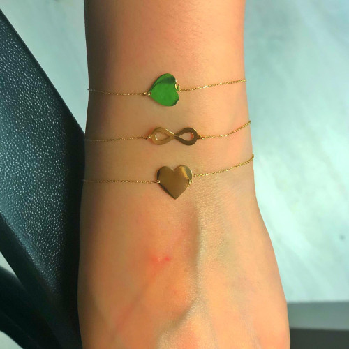 Glorria 14k Solid Gold Infinity Bracelet Glorria 14k Solid Gold Infinity Bracelet