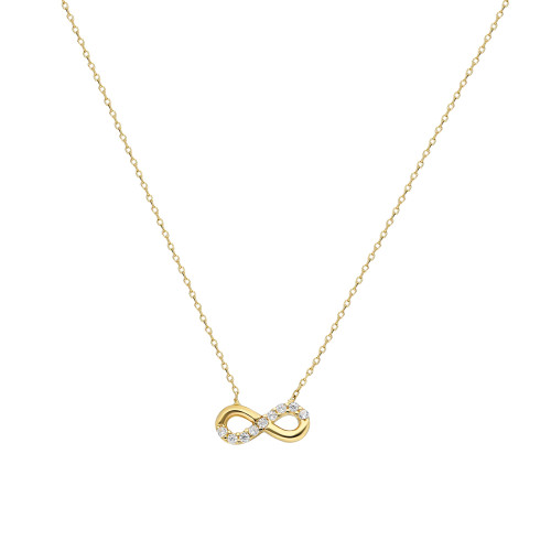 Glorria 14k Solid Gold Infinity Necklace Glorria 14k Solid Gold Infinity Necklace