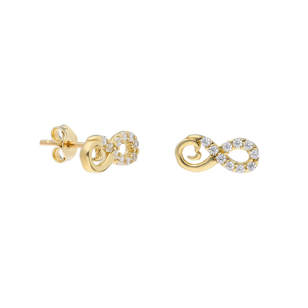 Glorria 14k Solid Gold Infinity Earring