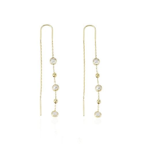 Glorria 14k Solid Gold Pave Earring Glorria 14k Solid Gold Pave Earring