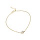 Glorria 14k Solid Gold Solitaire Bracelet